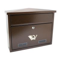 Postaláda, téglalap alakú, réz, C4 formátum, 39x12x32 cm, Damech