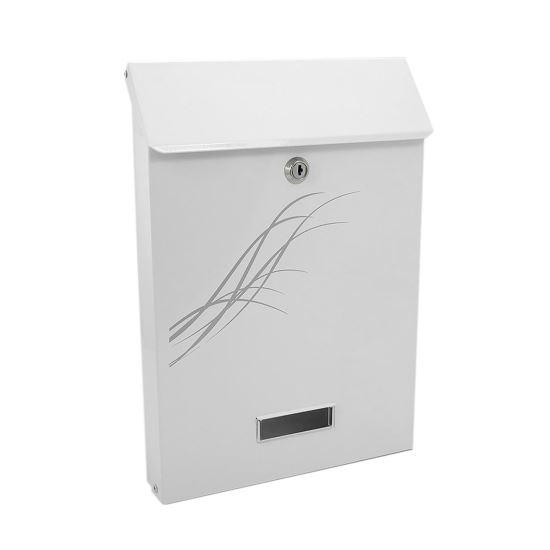 Postaláda, fehér, C4 formátum, 25x6,5x35,5 cm, Damech