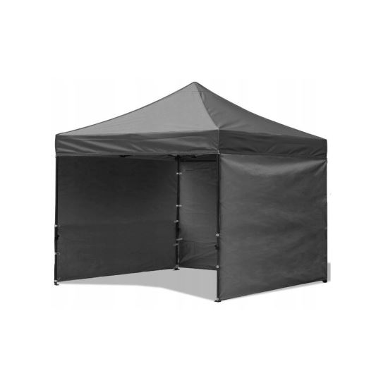 Kereskedelmi pavilon / kert, összecsukható, szürke, 3x3 m