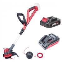 Kasza, trimmer, elektromos, nyíráshoz, 2 Ah akkuval, 20V Li-ion töltővel, teleszkópos nyéllel, 24 cm, Worcraft
