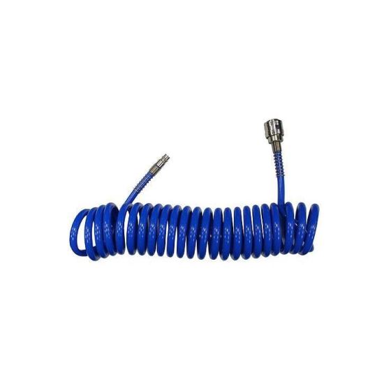 Levegő-/nyomótömlő, tekercs, PU, kék, 1/4", 24 bar, 5 m, Strend Pro