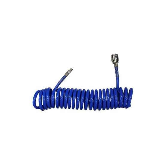 Levegő-/nyomótömlő, tekercs, PU, kék, 3/8", 24 bar, 15 m, Strend Pro