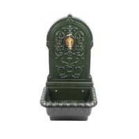 Kerti mosogató, öntöttvas, zöld, 44x36x76 cm