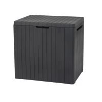 Kerti tároló doboz, antracit, 113 L, 58x44x55 cm, Keter Box City