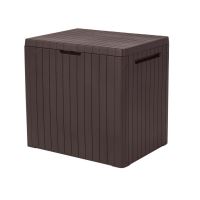 Kerti tároló doboz, barna, 113 L, 58x44x55 cm, Keter Box City