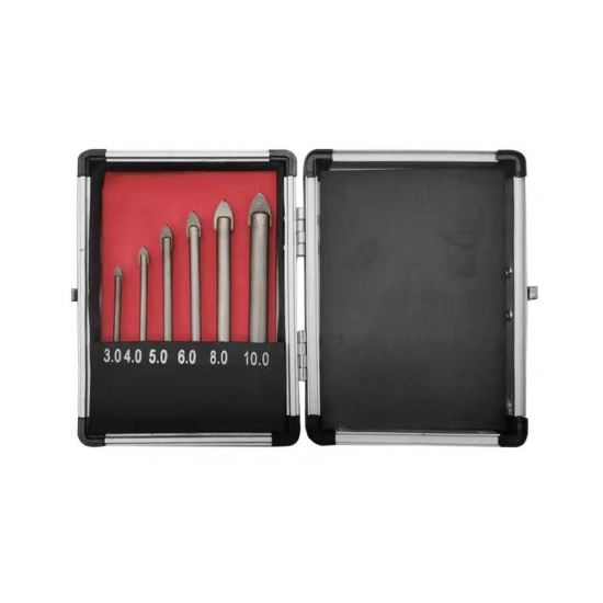 Fúrók üveghez és kerámiához, 6 darabos készlet, 3-10 mm, Strend Pro