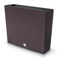 Dekoratív virágtartó, rattan utánzat, barna, 58x18x49,8 cm, RatoCase