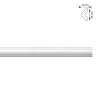 Műanyag lábazat, fehér, 25x14 mm, 2 m