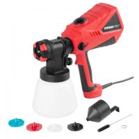Elektromosan festett pisztoly, 1000 ml-es alsó edénnyel, 600 W, 4 db 1,5-2,6 mm-es fúvókával, Strend Pro