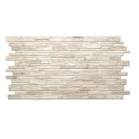 Dekoratív panel, PVC, 3D kőmodell, krémszínű árnyalatok, 96x48,5 cm