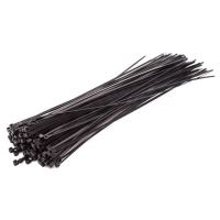 Műanyag nyakláncok, fekete, 500x7,2 mm, 100 db-os készlet, Drel