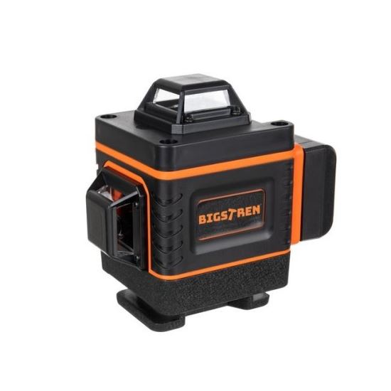 Lézerszint, zöld, 360°, 4D, akkumulátorral, töltővel, mágneses állvánnyal, 25 m, Bigstren