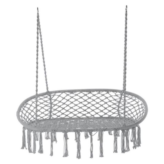 Hintaszék típusa, dupla, szürke, max 300 kg, 110x62x73 cm