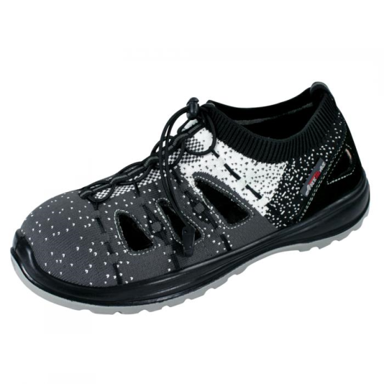 Munka szandál, SB, FO, SRA, Fly-kötött, fém orrvédő, szürke és fekete, 45-ös méret, ART.MAS