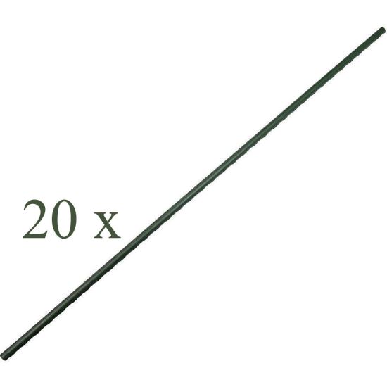 Növénytartó / állvány, piros, fém + PVC, zöld, 20 db-os készlet, 1,6x150 cm, Strend Pro