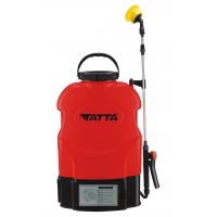 Permetező pumpa, vermorel, kerti, hátizsák típusú, 12V 8 Ah akkumulátorral, 1A töltővel, piros, 20 L, Tatta