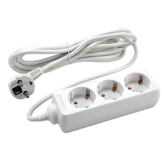 Elektromos hosszabbító, 3 aljzat, 7 m, Gelux