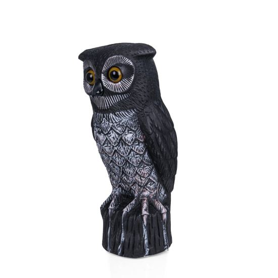 Kártevő dekoráció / madárijesztő, bagoly, 18x16x40 cm