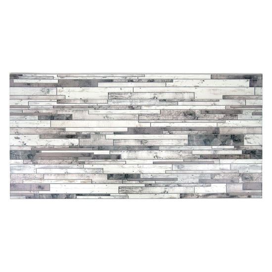 Dekoratív panel, PVC, 3D kő modell, világos és sötét szürke árnyalatok, 96x48,5 cm