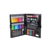 Festő és rajzkészlet gyerekeknek, fekete műanyag készlet, 86 db, Isotrade