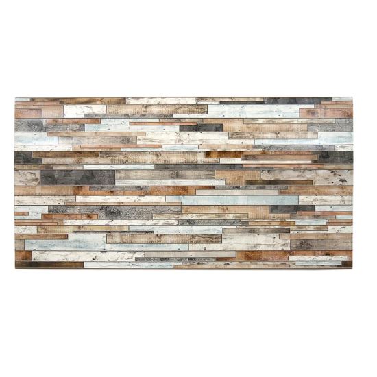 Dekoratív panel, PVC, 3D kő modell, barna és fekete árnyalatok, 96x48,5cm