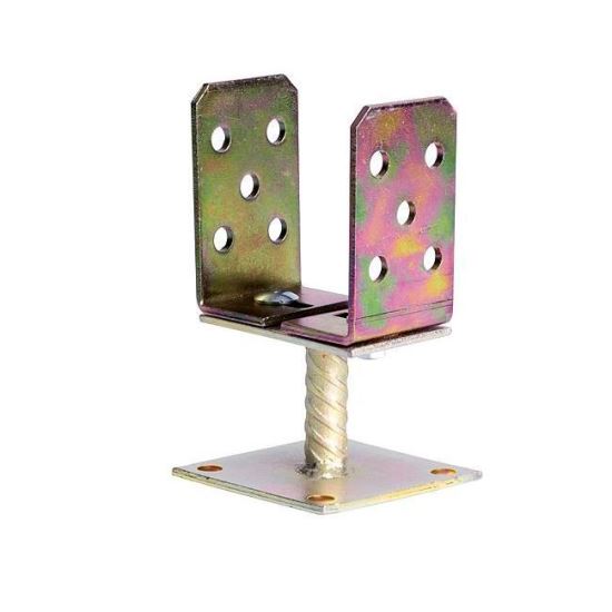 Fém gerendatartó, horganyzott, állítható, talppal, 200 mm, Strend Pro