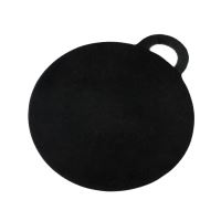 Grilllap, öntöttvas, kerek, fogantyús, 30 cm, Perfect Home