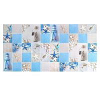 Dekoratív panel, PVC, egzotikus modell, kék és bézs, 96x48,5 cm