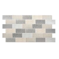 Dekoratív panel, PVC, 3D textil modell, pasztell szürke árnyalatok, 96x48,5cm