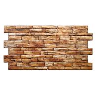 Dekoratív panel, PVC, 3D kő modell, barna árnyalatok, 96x48,5cm