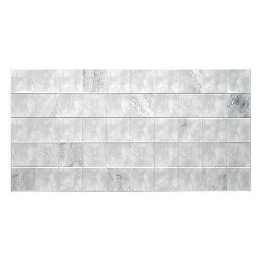 Dekoratív panel, PVC, márvány modell, szürke, 96x48,5 cm