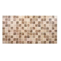 Dekoratív panel, PVC, mozaik mintás, piszkosbarna árnyalatok, 96x48,5cm