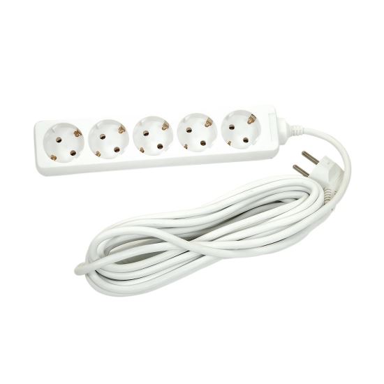Elektromos hosszabbító, 5 aljzat, 5 m, Gelux