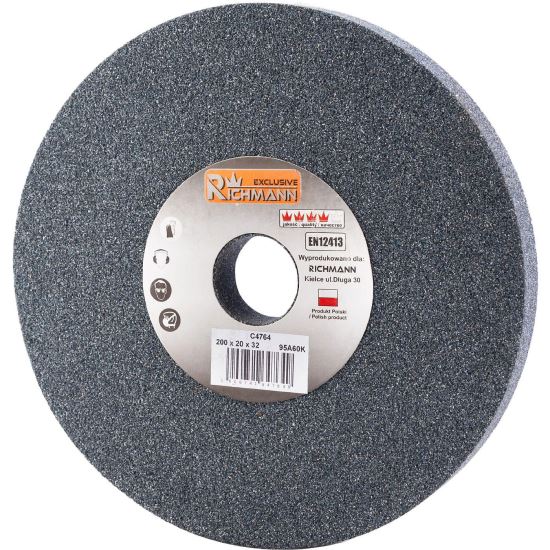 Padcsiszoló kő, szürke, szemcse 60K, 200x20x32 mm, Richmann Exclusive
