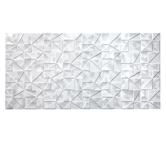 Dekoratív panel, PVC, 3D márvány mintás, absztrakt, szürke árnyalatok, 96x48,5 cm