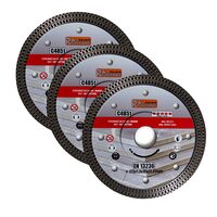 Turbó gyémánt tárcsák, vékony, kerámia, nedves és száraz vágás, 3, 125 mm/22,23 mm-es készlet, Richmann Exclusive