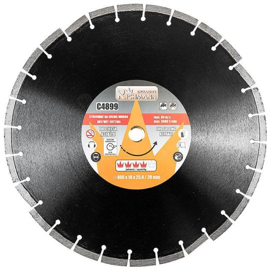 Gyémánt tárcsa, aszfalt, nedves és száraz vágás, 400x 25,4/20 mm, Richmann Exclusive