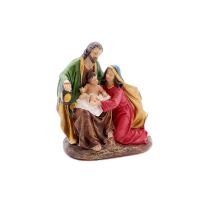 Karácsonyi dekoráció, polirezin, Jézus születése, 10,5x6x12 cm, Magic Home