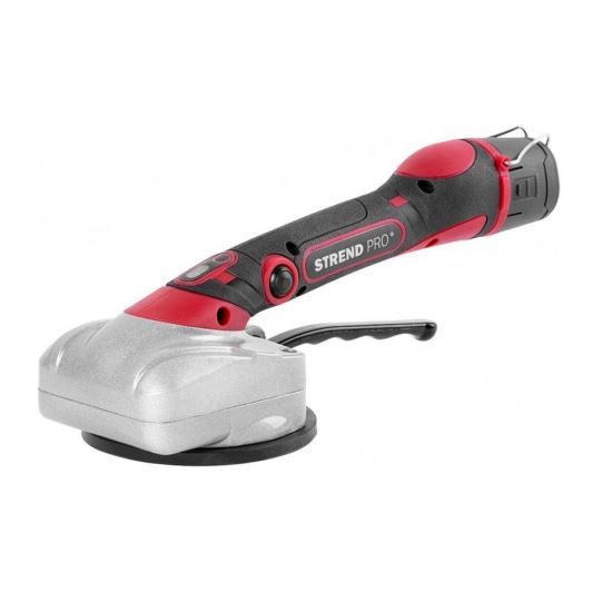 Vibrátor csempéhez és csempéhez, 2,2 Ah akkumulátorral, 12 V-os töltővel, 120 W, tapadókoronggal, max 30 kg, Strend Pro