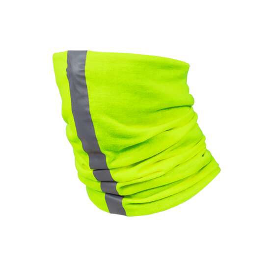 Cső sál/kalap, fényvisszaverő elemmel, poliészter, sárga és szürke, ART.MAS