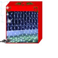 Függöny típusú lámpa beépítés, hideg fehér, 8 világítási mód, beltéri-kültéri, IP44, 160 LED, 260x200 cm, Isotrade