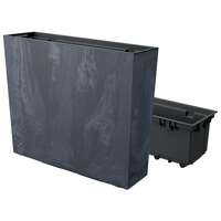 Dekoratív virágtartó, Urbi Case Beton Effect, 58x18x49,8 cm, antracit, Prosperplast