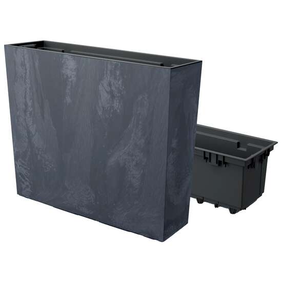 Dekoratív virágtartó, Urbi Case Beton Effect, 58x18x49,8 cm, antracit, Prosperplast