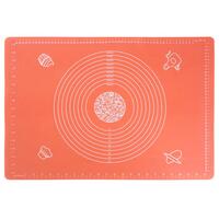 Szőnyeg, tábla, asztal, dagasztáshoz, szilikon, piros, 64x45 cm, MagicHome