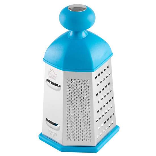 Borotva, 6 arc, rozsdamentes acél, kék, 12x11x22,5 cm, MagicHome