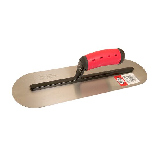 Glettvas acél, lekerekített, 12x38 cm, 0,7 mm, puha nyél, Olejnik