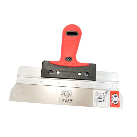 Homlokzati rozsdamentes simító, puha nyél, 280 mm, Népszerű, Olejnik