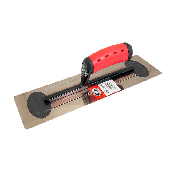 Glettvas acél simító, edzett, 12x35 cm, 0,3 mm, Super Flex, puha nyél, Olejnik