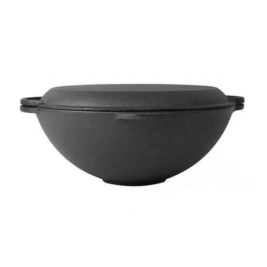 Wok típusú öntöttvas edény, fedővel, 3 az 1-ben, 37x18 cm, Perfect Home