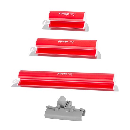 3 db Glett lehúzó, rozsdamentes acél, adapter, 25, 40, 60 cm, Strend Pro